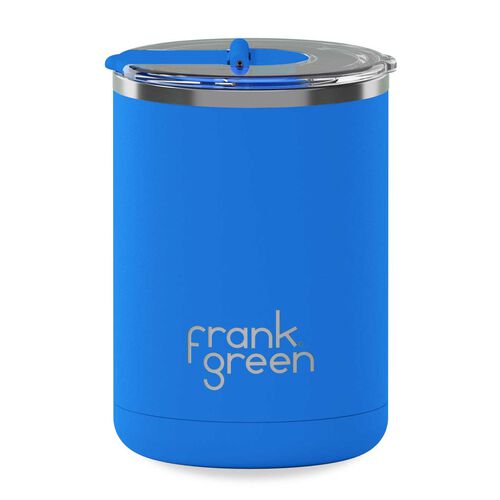 frank green 12oz Ceramic Cup With Hinged Lid Blue Lagoon